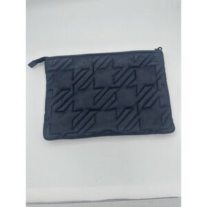 Maje navy blue leather clutch bags Lamb Skin Quilted